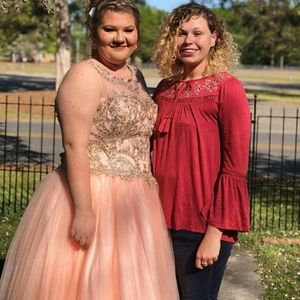 Blush pink prom dress